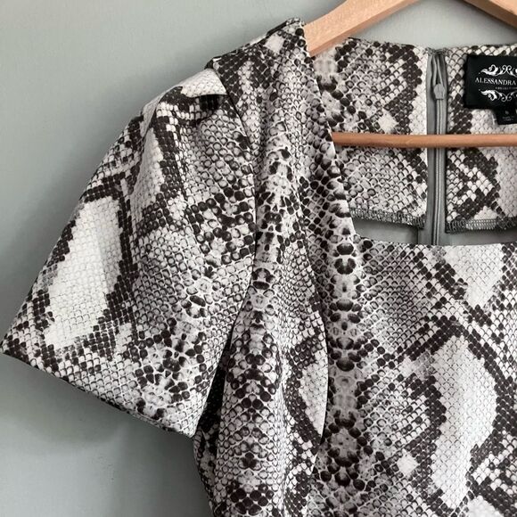 ALESSADRA BELLE Snakeskin Print Sheath Dress Size 8 NWT - Picture 2 of 11